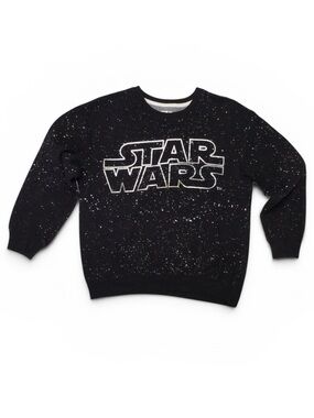 Star Wars Lucasfilm Women's Black Galaxy Crewneck Sweatshirt Small